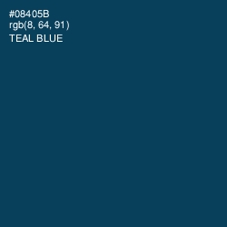 #08405B - Teal Blue Color Image